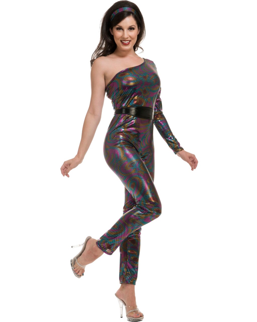 Adult's Womens Black Yazzercise 80s Dance Exercise Trend Costume